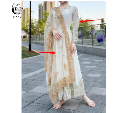 Indian Traditional Clothing Women's Embroidered Xinjiang Dance Costume
