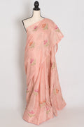 Mala | Peach Kota Silk Saree | Ultra-Lightweight, Breathable & Budget-Friendly