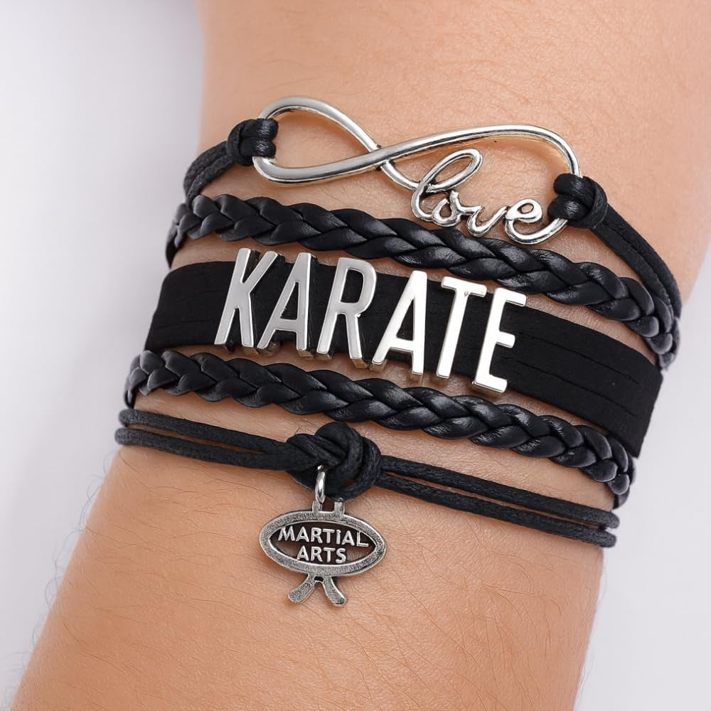 Karate Charm Bracelet - Martial Arts Adjustable Bracelet