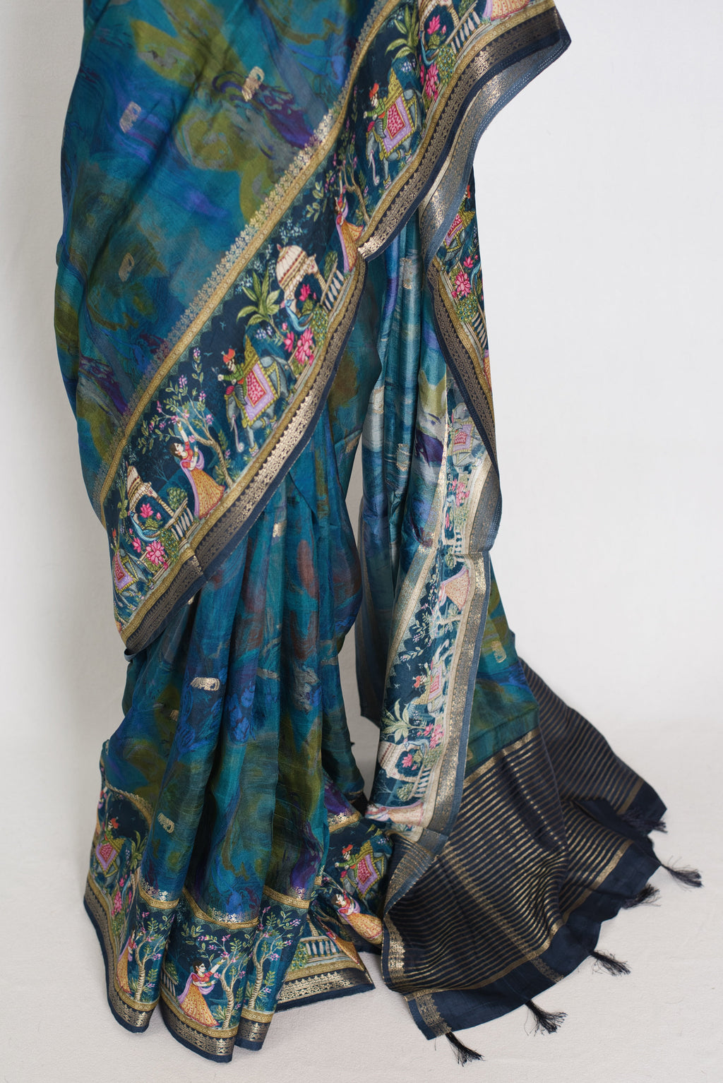 Mumtaz | Blue Dola Silk Banarasi Saree | Contemporary Luxury