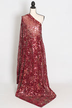 Preeti | Brownish Maroon Sequin Saree | Luxury Partywear & Graduation Collection