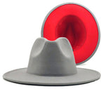 Simple Church Hat Suede Belt Woolen Hat British Style Fedora Hat Wide Brim Hat Women's Autumn And Winter Top Hat