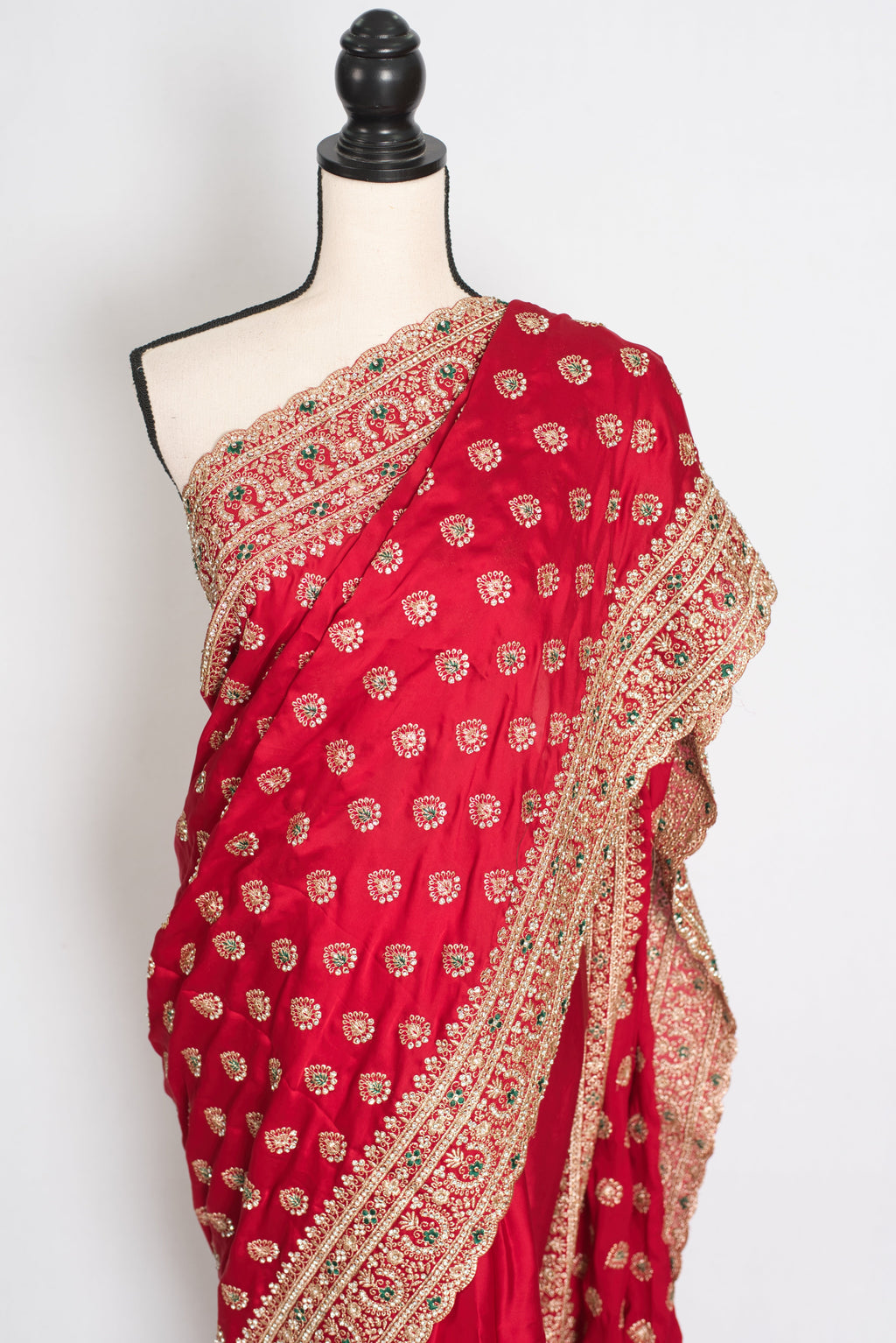 Reshma | Rosy Pink Designer Satin Saree | Royal Bridal & Festive Wear