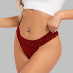 Women's Plus-Size Stretch Lace Thong