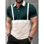Mens Spring Summer Street-Style Lapel T-Shirt
