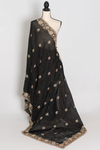 Aanya | Black Tissue Saree | Pre-Stitched Size 34 Blouse (Adjustable to 36/38)