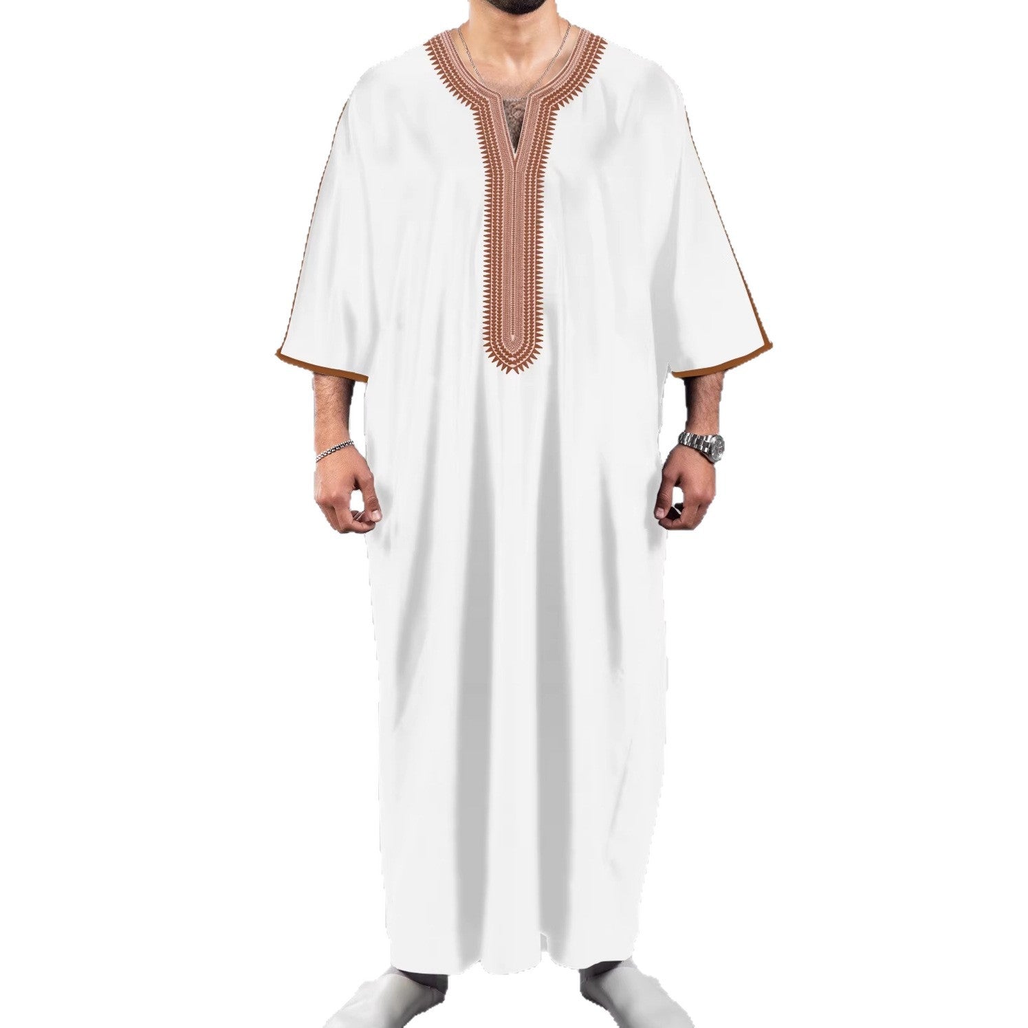 3D Digital-Print Ethnic Moroccan Mens Robe