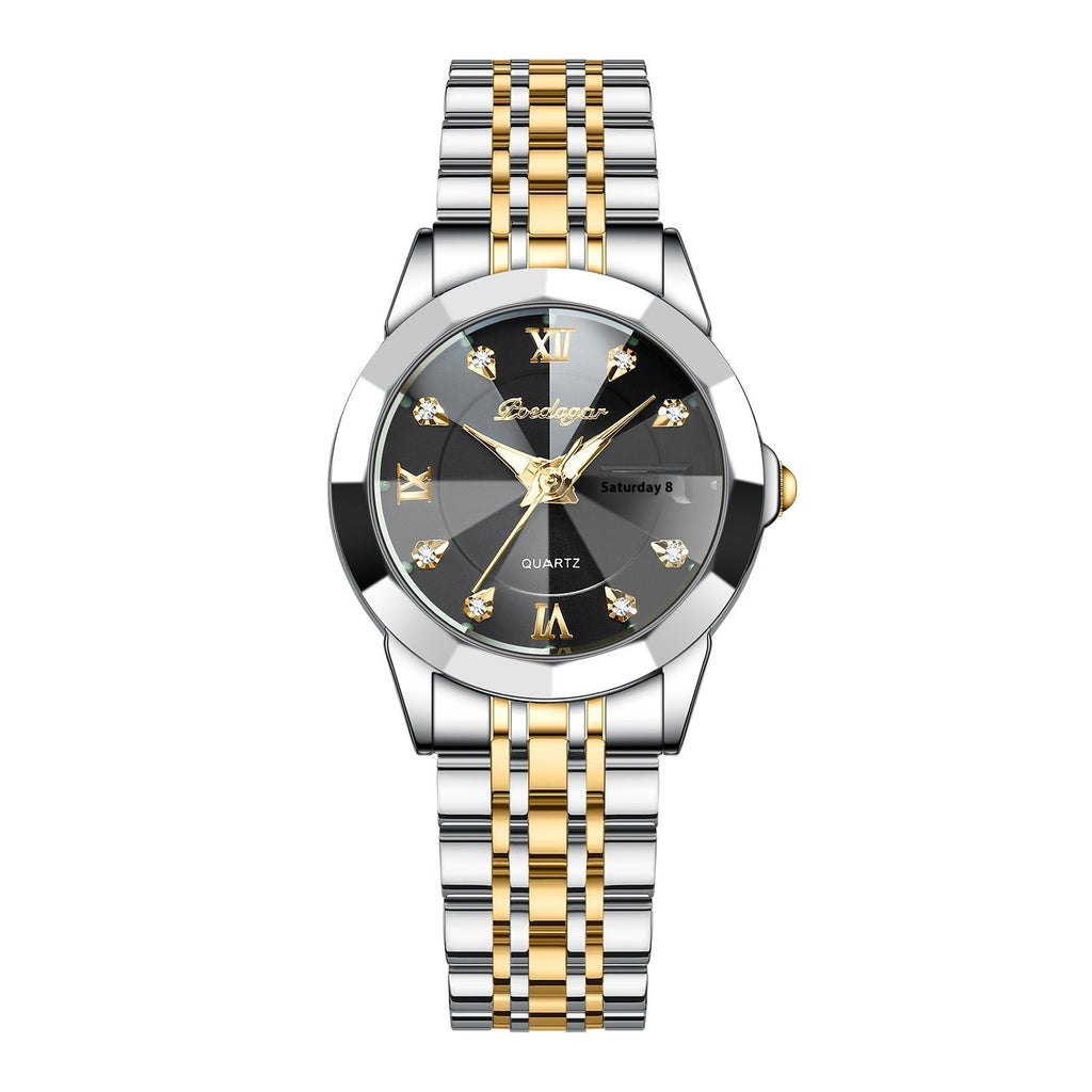 Women's Waterproof Luminous Double Calendar Wrist Watch