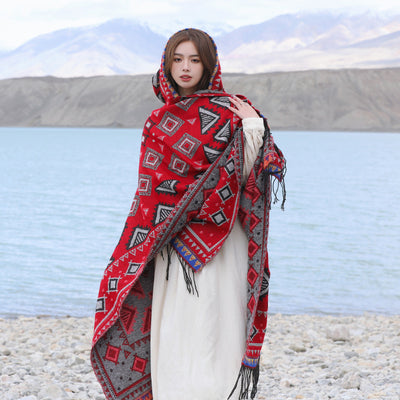 Dali Tourism Ethnic Style Shawl Northwest Thickened Warm Scarf