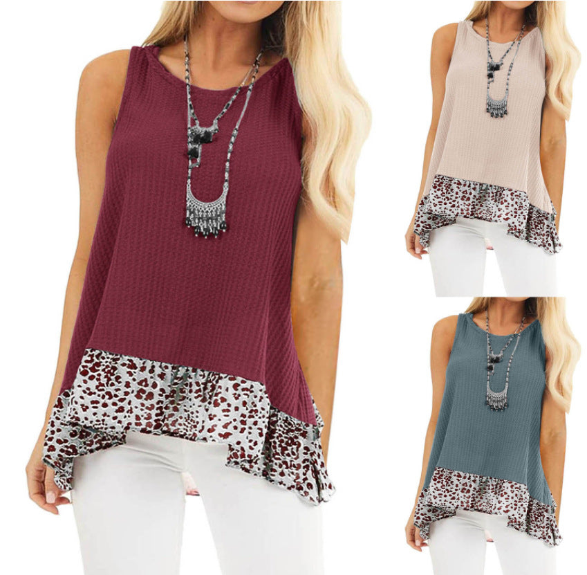 Printed Sleeveless T-shirt Dress