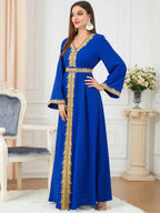 Eid Muslim Party Dress for Women Abaya Emboridery Jalabiya Morocco Dresses Abayas Kaftan Abaya Islam Vestidos Arab Long Robe