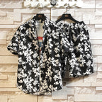 Men'ssummer Tropicalprinted Short Sleeved Shirt and Shorts Setcasual and Fashionablesuitable for Beach Vacationsand Dailyoutings