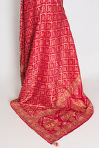 Asha | Rani Pink Cut Dana Hand Embroidery Dola Silk Banarasi Saree