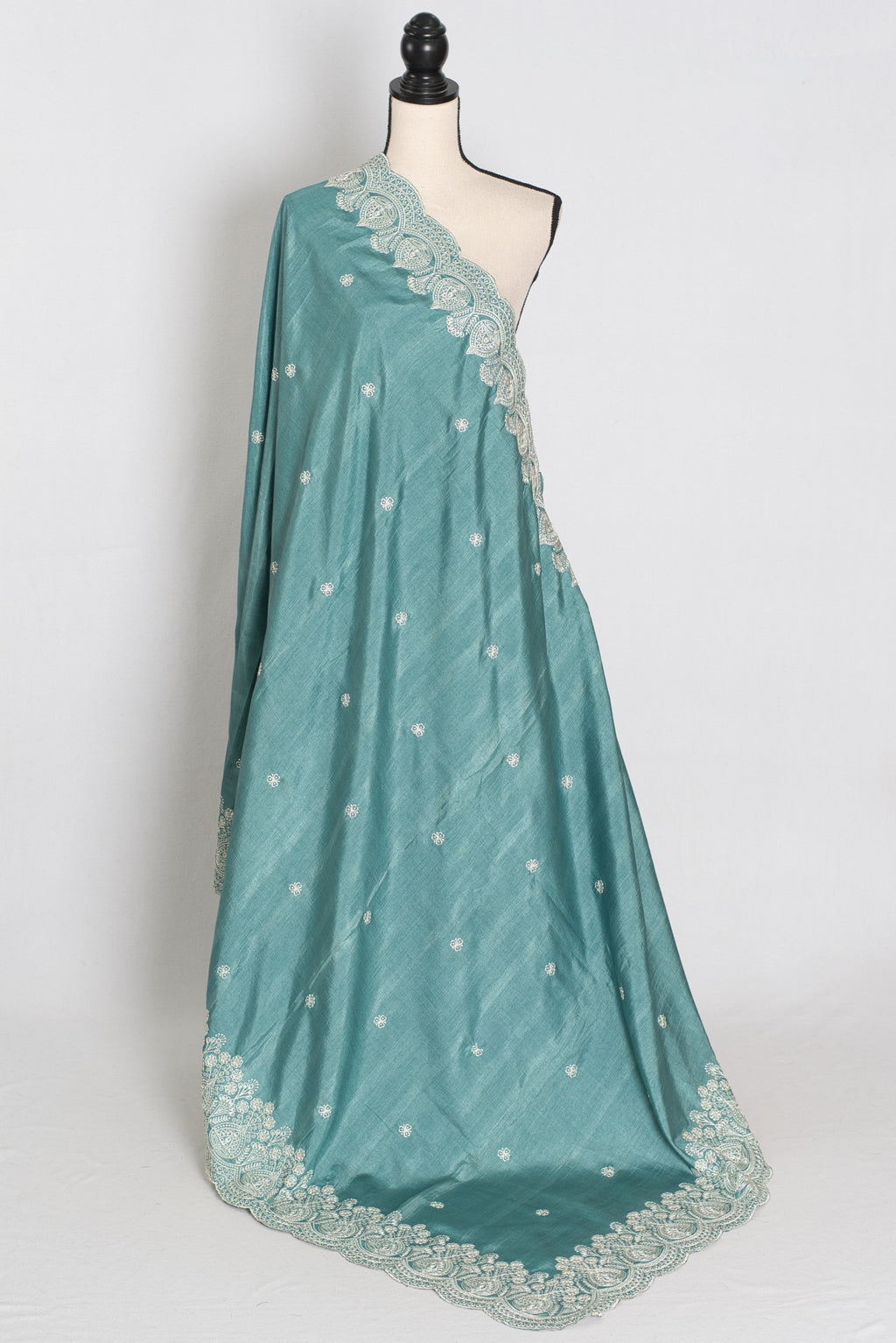Mitul | Pastel Blue Semi Tussar Silk Saree | Lightweight & Budget-Friendly