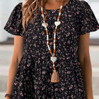 Women's Floral Sweet Short-sleeved Top