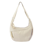Womens Simple High-Capacity Nylon Crossbody Bag