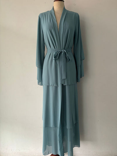 Stitching Three-layer Chiffon Elegant Cardigan Dress