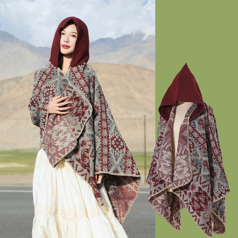Dali Tourism Ethnic Style Shawl Northwest Thickened Warm Scarf