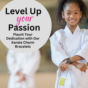 Karate Charm Bracelet - Martial Arts Adjustable Bracelet