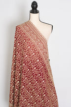 Mohey | Maroon and Gold Georgette Bridal Saree | Elegant Royal Festive Wear