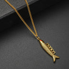 Fashionable Jewelry Golden Little Fish Necklace Pendant