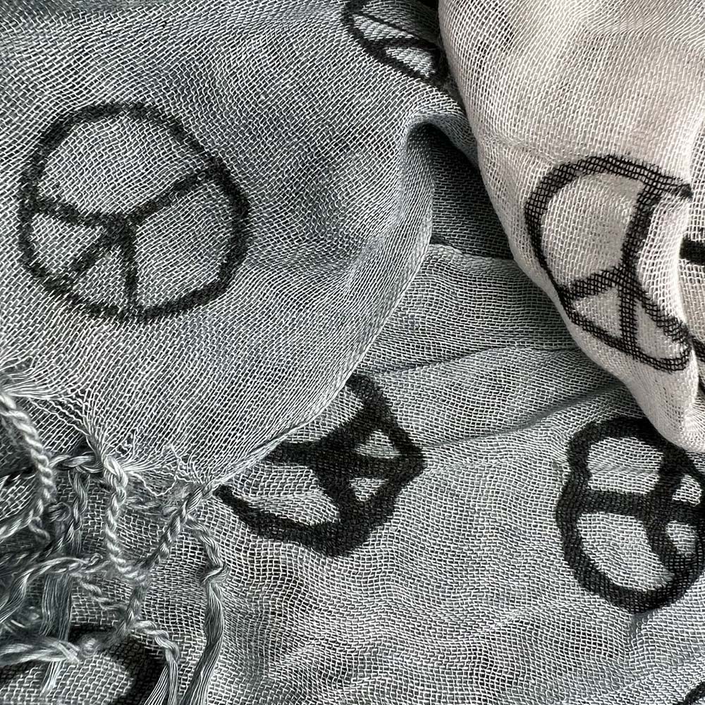 Understated Elegance Subtle Pattern Scarf Grey Printed Scarf,vacation,daily Life,evening Party,Office Appropriate Subtlety For Women Men