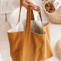 100% Linen Large-Capacity Tote Bag