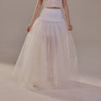 Bridal Petticoat with Corsage and Hard Net Tulle Underskirt  ,Wedding Crinoline with Petticoat Netting Fabric