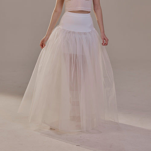 Bridal Petticoat with Corsage and Hard Net Tulle Underskirt  ,Wedding Crinoline with Petticoat Netting Fabric