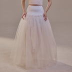 Bridal Petticoat with Corsage and Hard Net Tulle Underskirt  ,Wedding Crinoline with Petticoat Netting Fabric