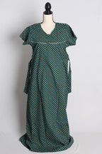 Green Pure Cotton Indian Women Nighty