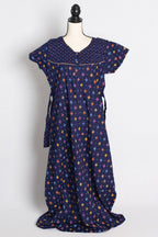 Blue Ikkat Print Pure Cotton Indian Women Nighty
