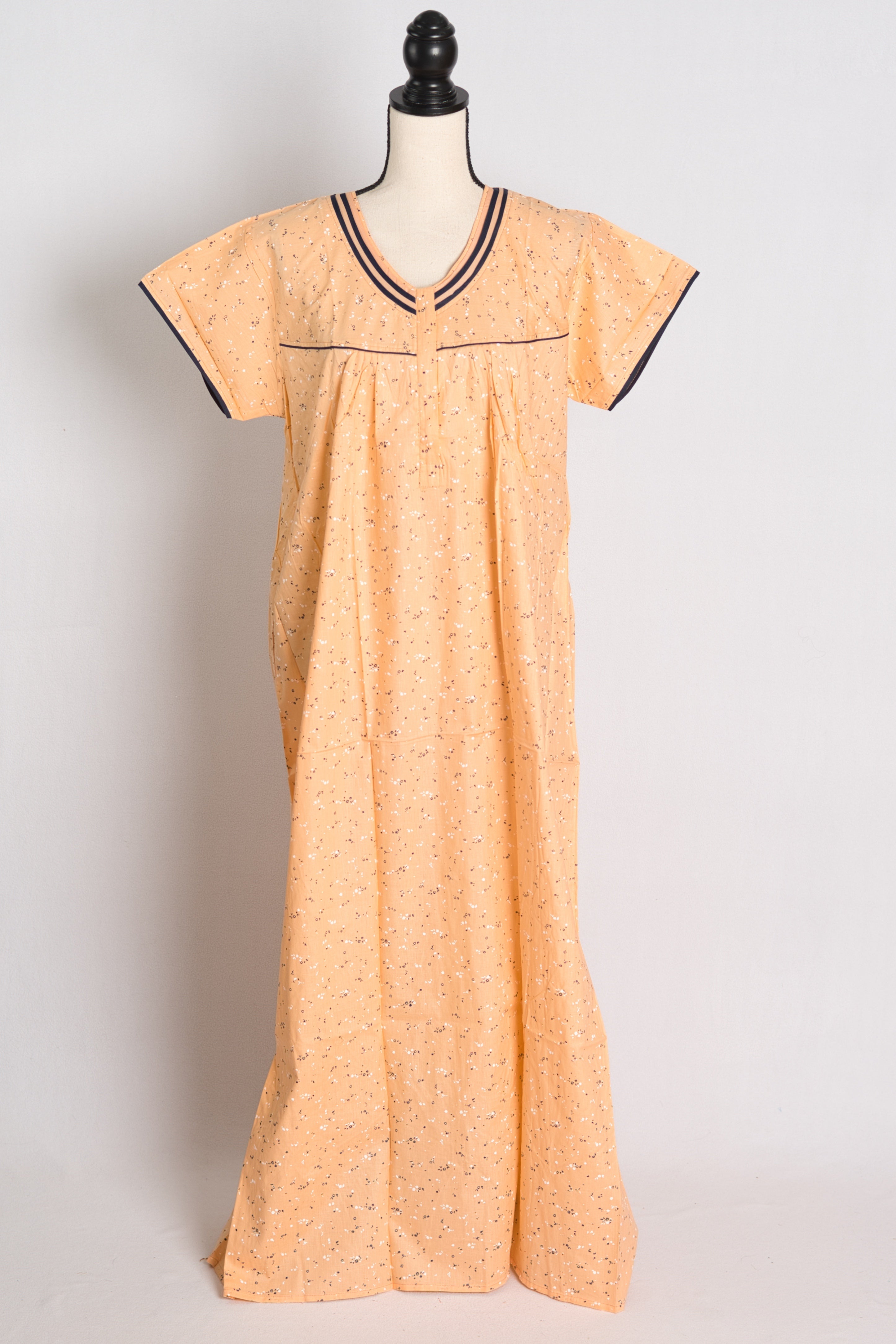 Printed Peach Cotton Nightwear in Regular Size — Style A (Jan)
