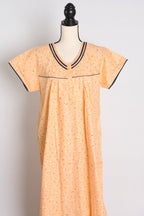 Printed Peach Cotton Nightwear in Regular Size — Style A (Jan)
