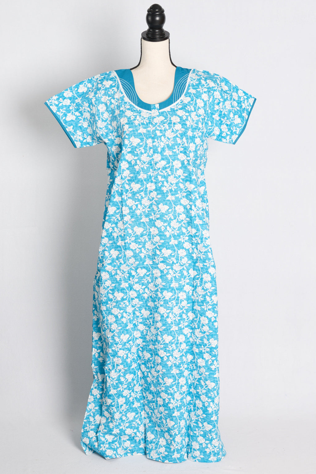 Printed Blue Cotton Nightwear in Regular Size — Style B (Jan)