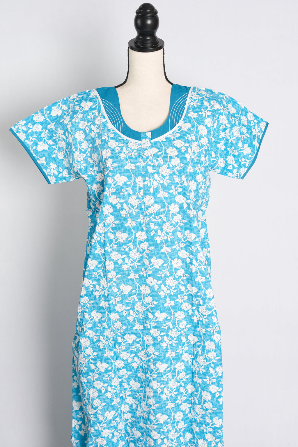 Printed Blue Cotton Nightwear in Regular Size — Style B (Jan)