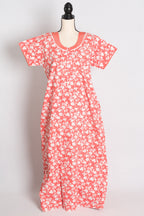 Printed Peach Cotton Nightwear in Regular Size — Style B (Jan)