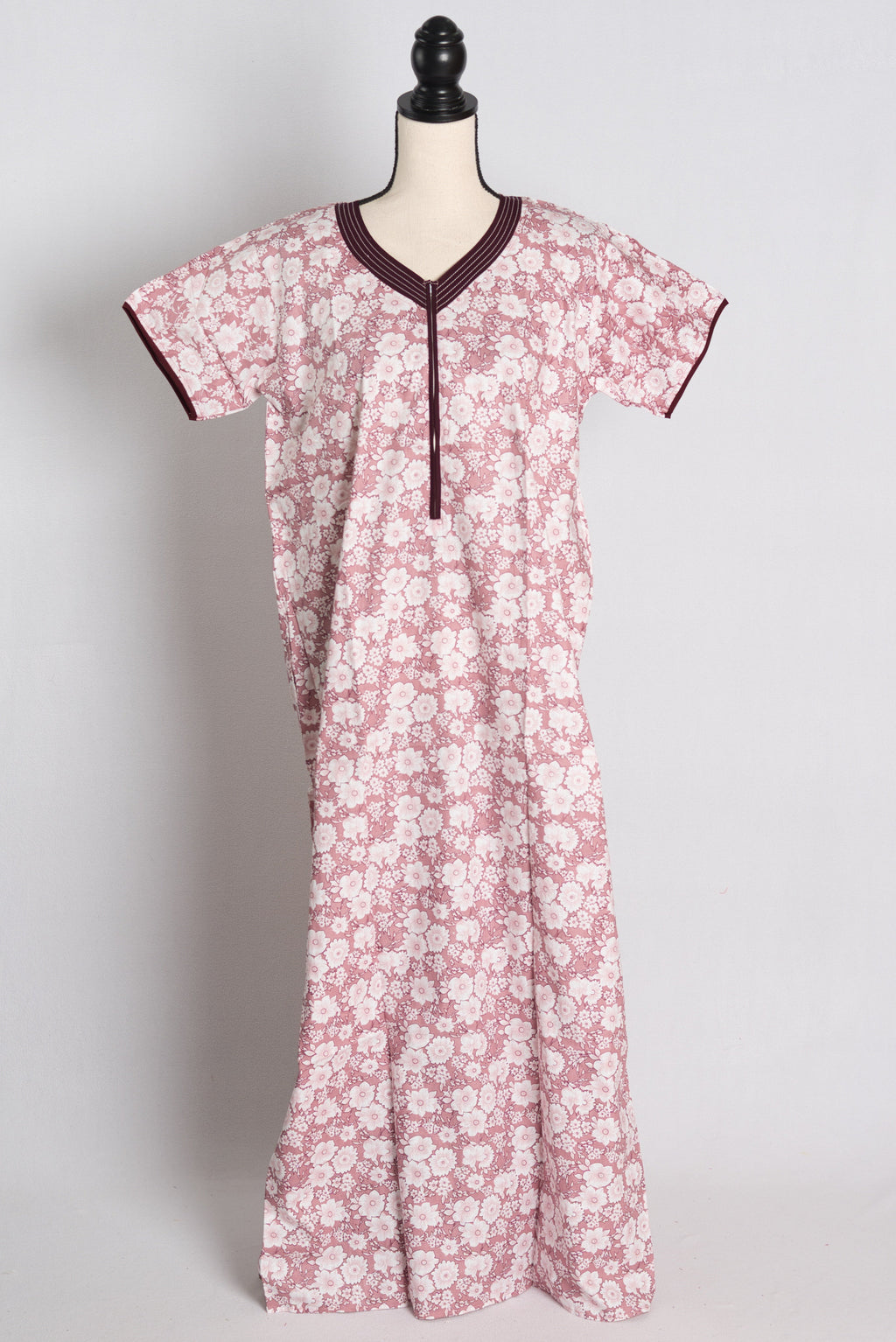 Printed Pink Cotton Nightwear in Regular Size — Style A (Jan)