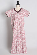 Printed Pink Cotton Nightwear in Regular Size — Style A (Jan)