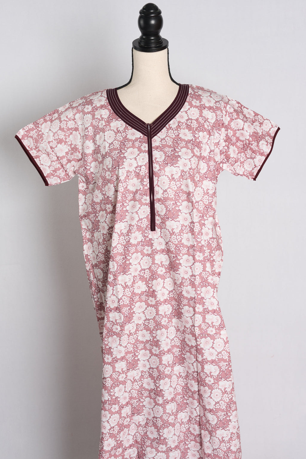 Printed Pink Cotton Nightwear in Regular Size — Style A (Jan)