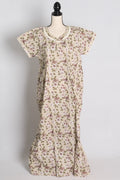 Printed Beige Cotton Nightwear in Regular Size
