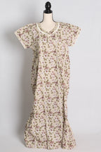 Printed Beige Cotton Nightwear in Regular Size