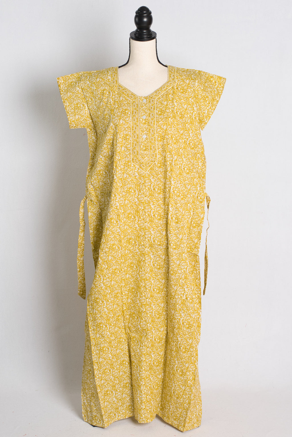 Printed Yellow Cotton Nightwear in Regular Size