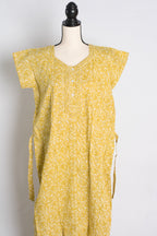 Printed Yellow Cotton Nightwear in Regular Size