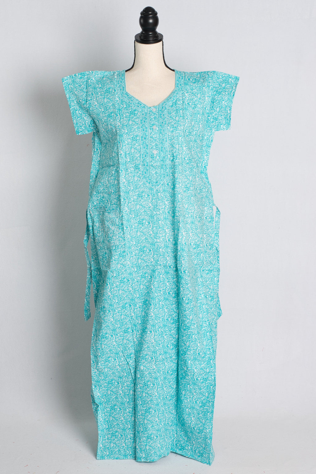 Printed Blue Cotton Nightwear in Regular Size — Style C (Feb)