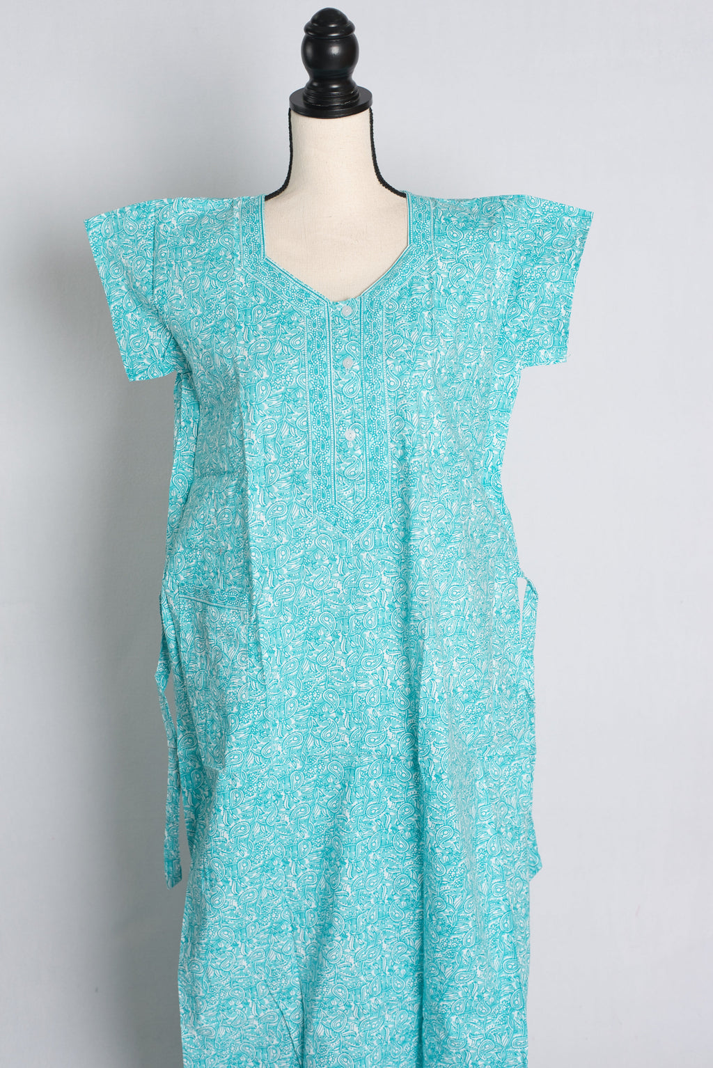 Printed Blue Cotton Nightwear in Regular Size — Style C (Feb)