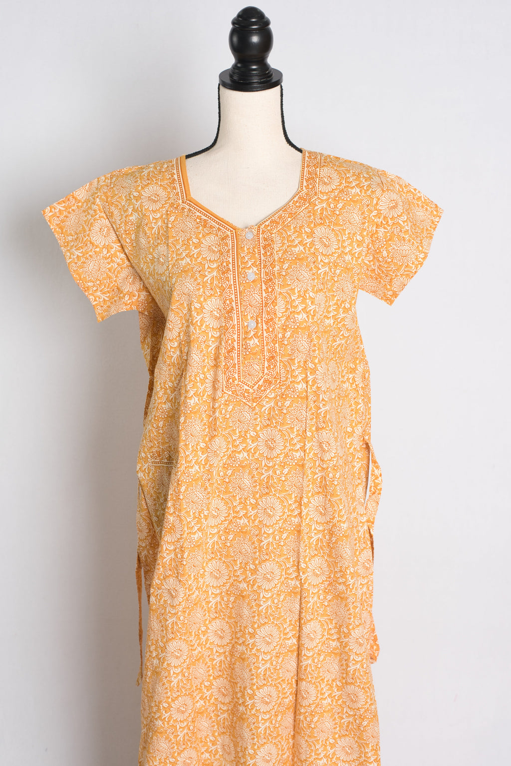 Printed Orange Cotton Nightwear in Regular Size