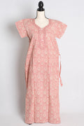 Printed Off White and Red Cotton Nightwear in Regular Size