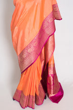Banarasi Silk Saree with 36 Size Stitched Blouse - Pastel Collection