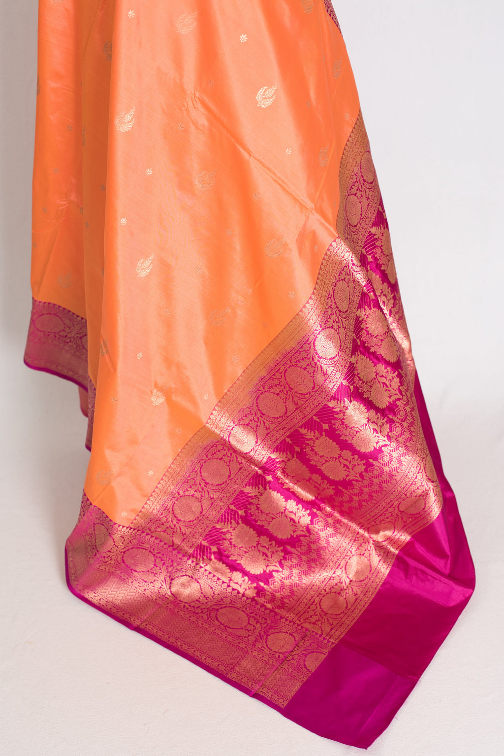 Banarasi Silk Saree with 36 Size Stitched Blouse - Pastel Collection
